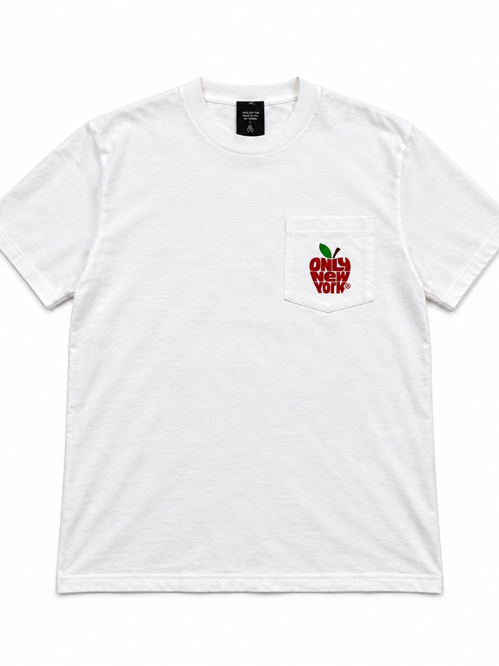 Only New York Whitet Pocket T-Shirt with Apple Logo